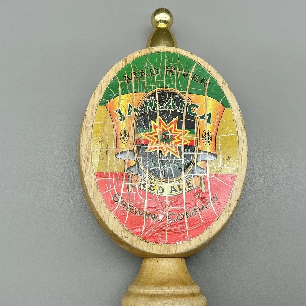 Mad‎ River Jamaica Red Ale Beer Tap Handle Wood Craft Bar Pub Decor USA